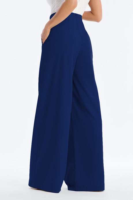 About Time Wide Leg Trousers - Blue
