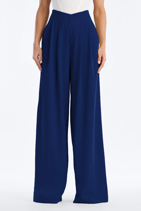 About Time Wide Leg Trousers - Blue